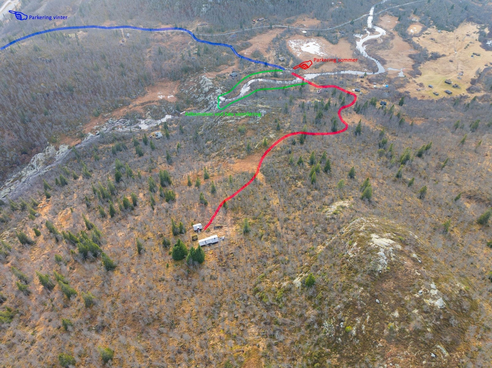 Adkomst til hytten Galleribilde