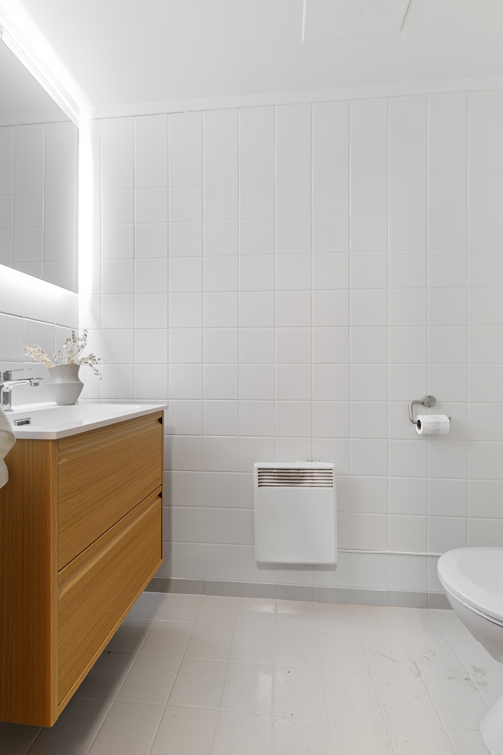 Toalettrommet er praktisk plassert ved entrèen. Galleribilde