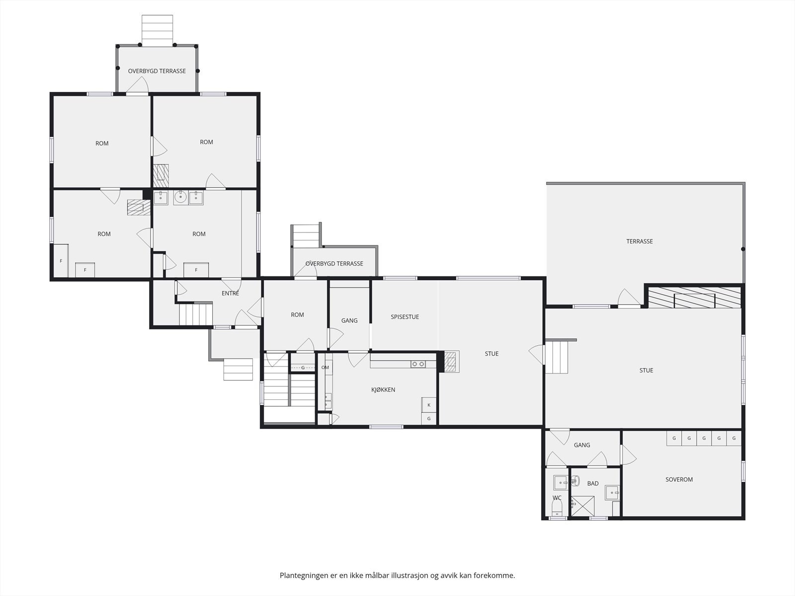 Plantegning 1. etasje. Galleribilde