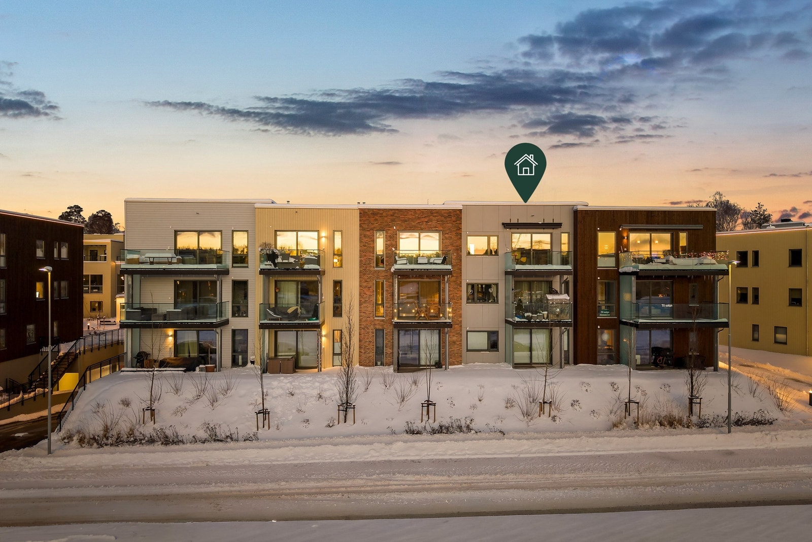 Dette er et nytt boligfelt som ligger i Ås kommune, men som har gangavstand til Ski sentrum Galleribilde