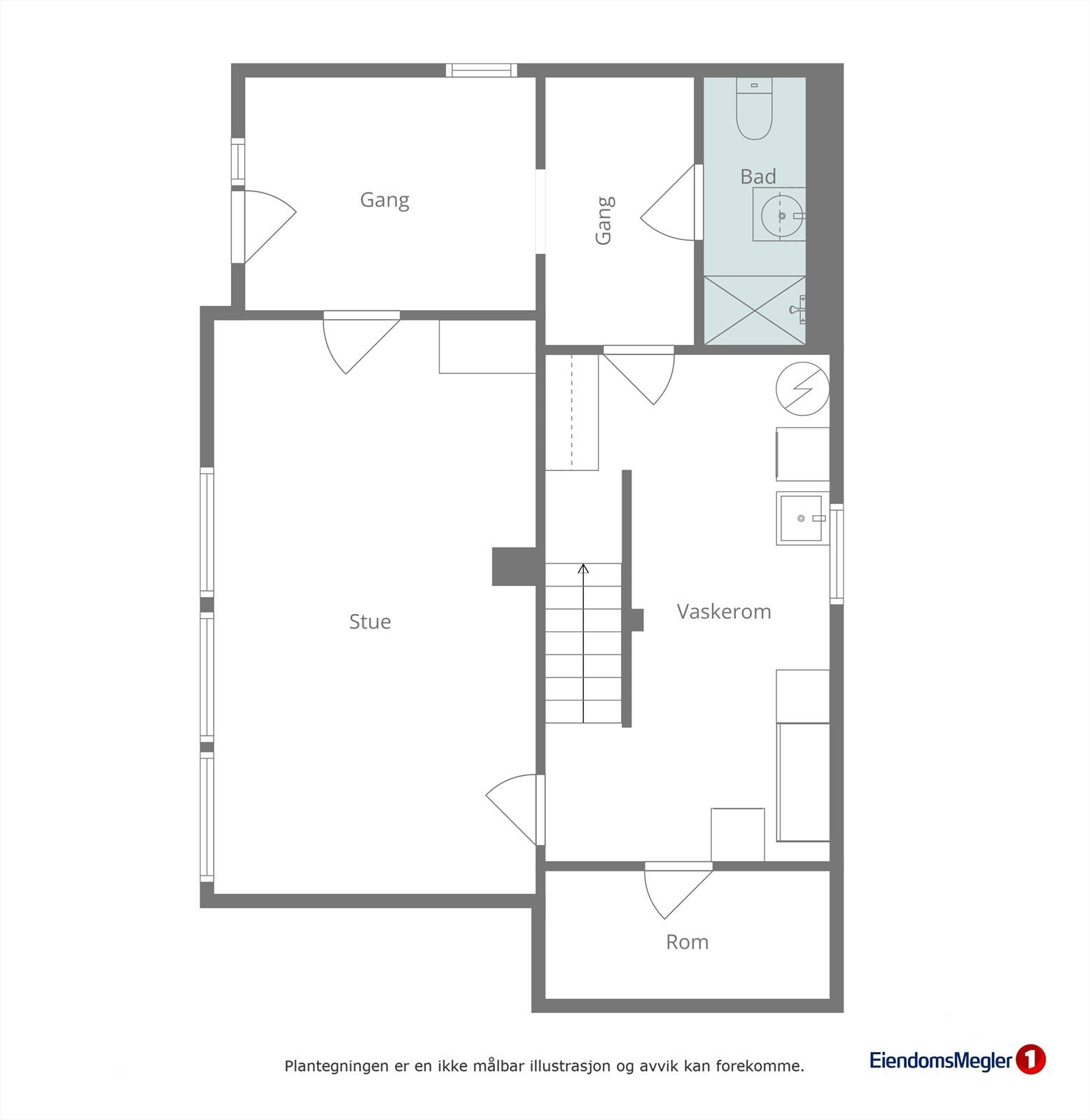 Planløsning kjellar (kjellarstove og bad er ikkje omsøkt) Galleribilde