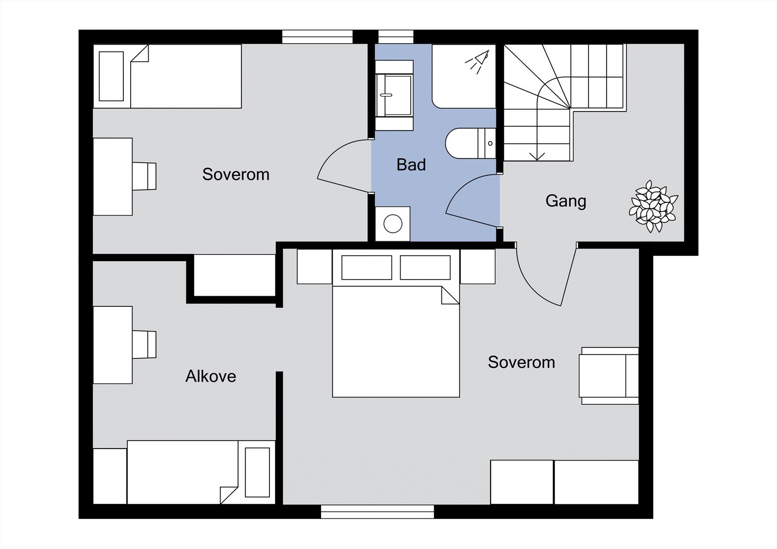 Planløsning loftetasje Galleribilde
