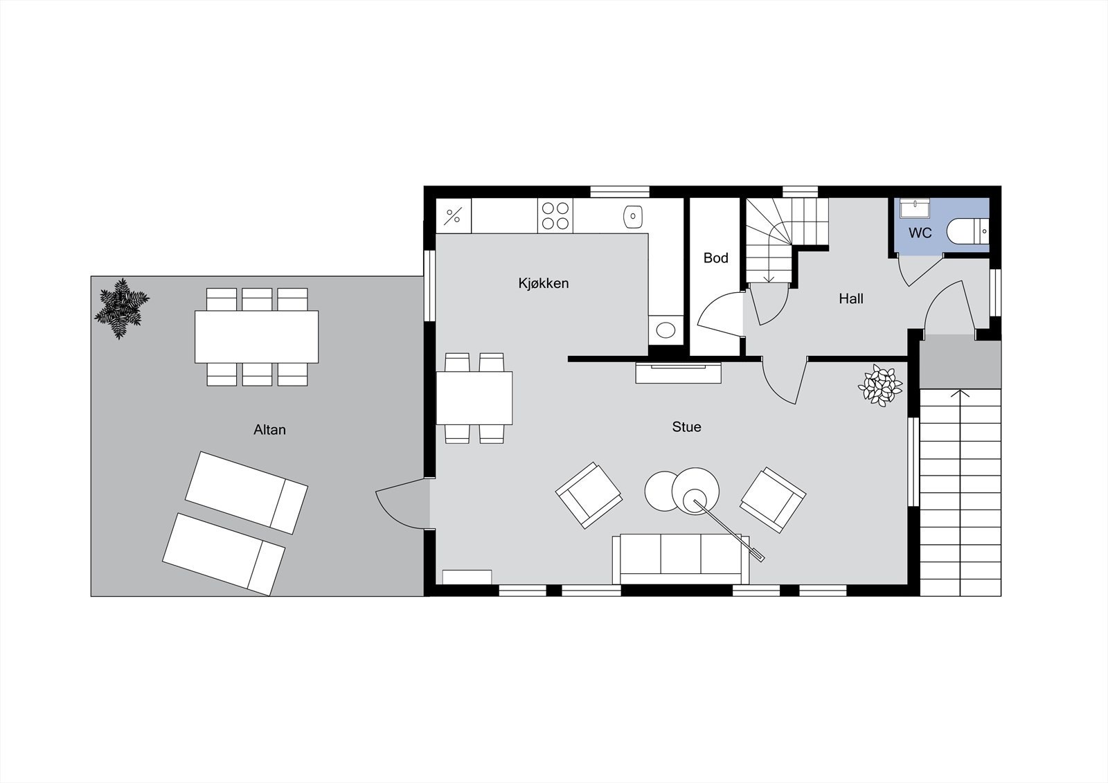 Planløsning 2.etasje Galleribilde