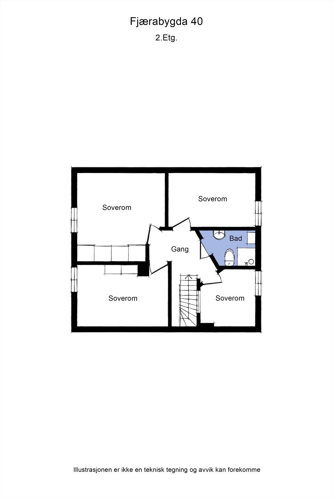 Skisse 2. etasje. Galleribilde