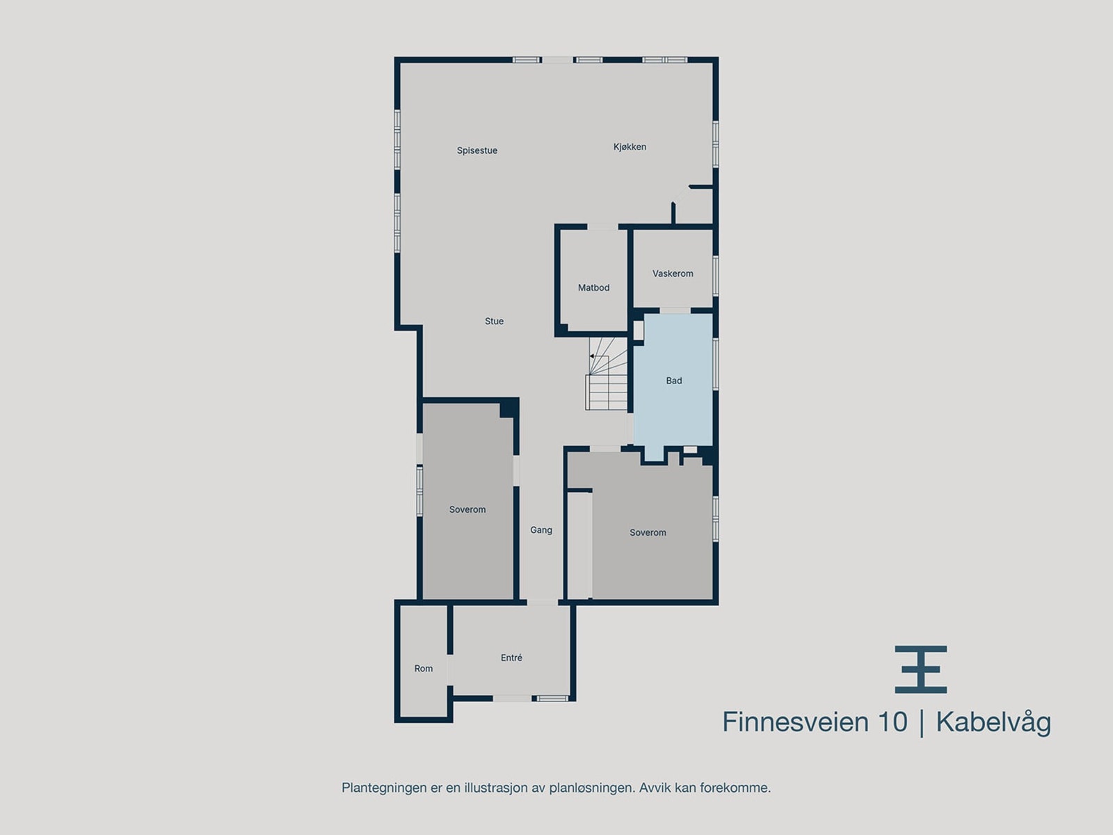 Plantegning 1. etasje Galleribilde