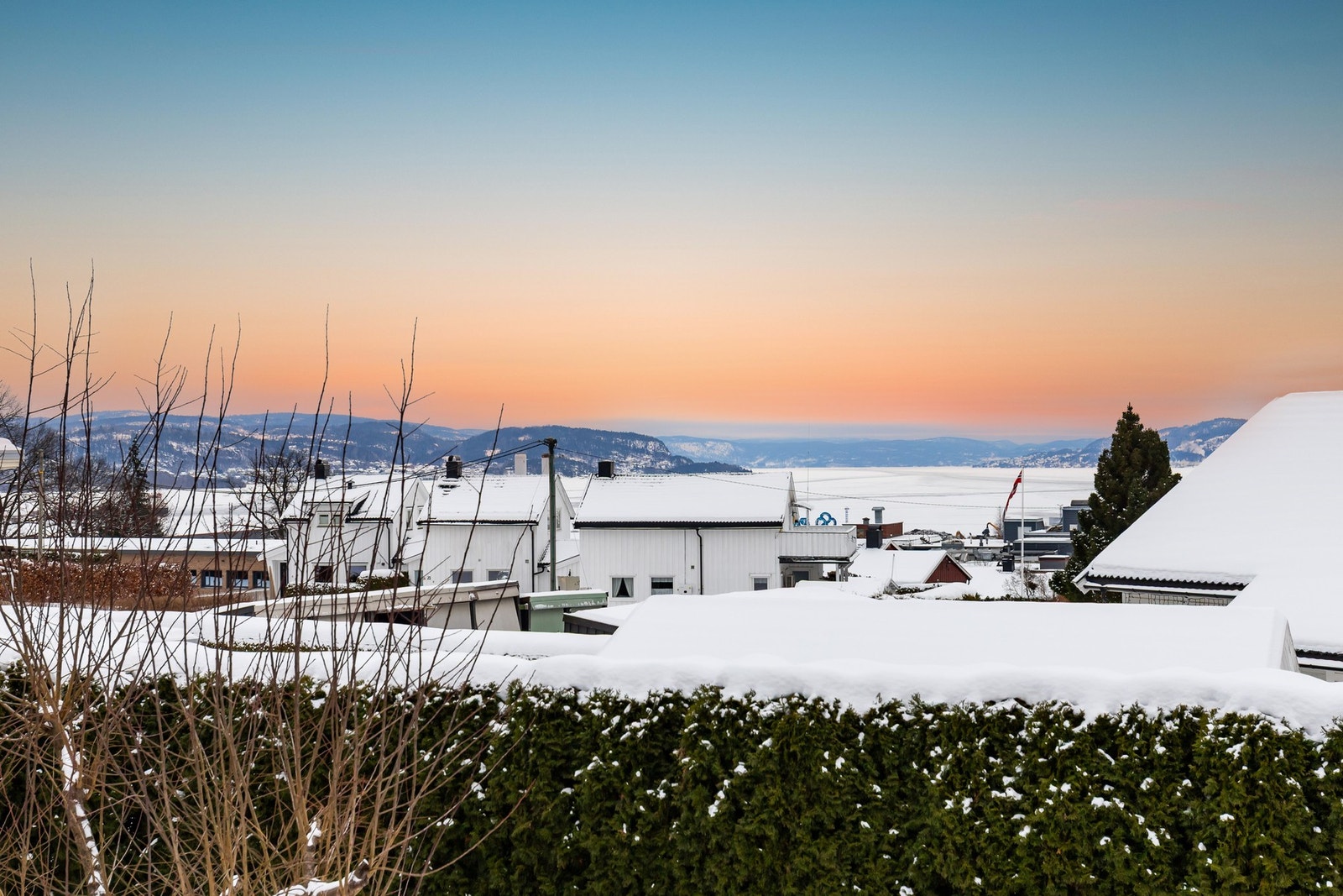 Fin utsikt fra leiligheten. Galleribilde