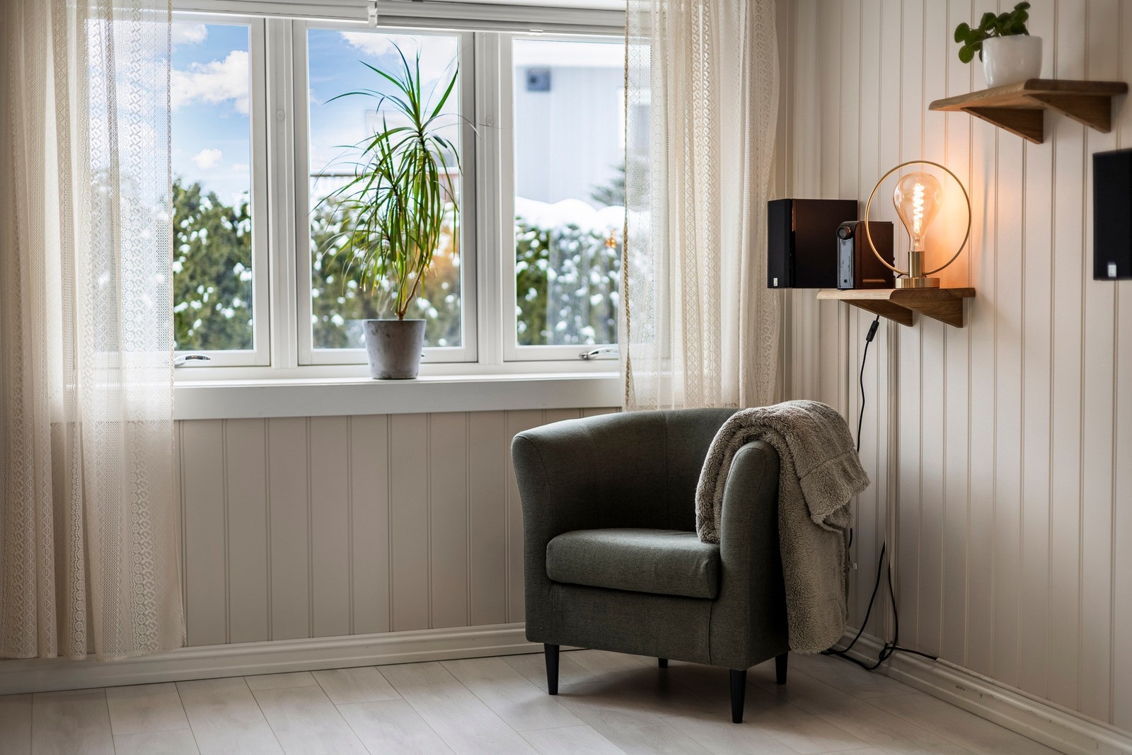 Gulvene har laminat med varmekabler. Galleribilde