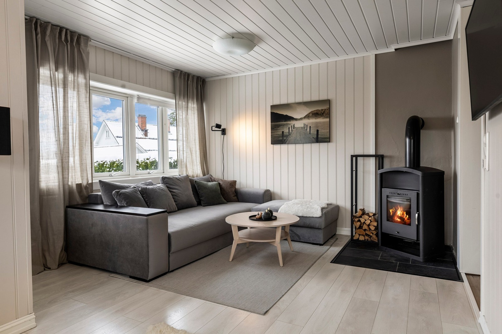 En koselig peis bidrar med både varme og stemning på kjøligere dager. Galleribilde