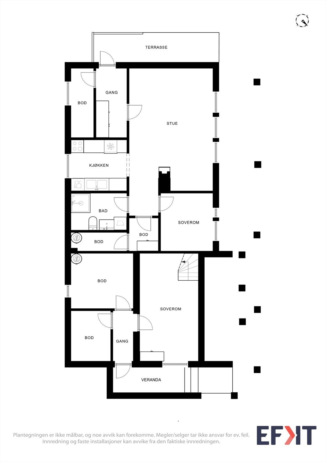 Plantegning 1.etg. Galleribilde