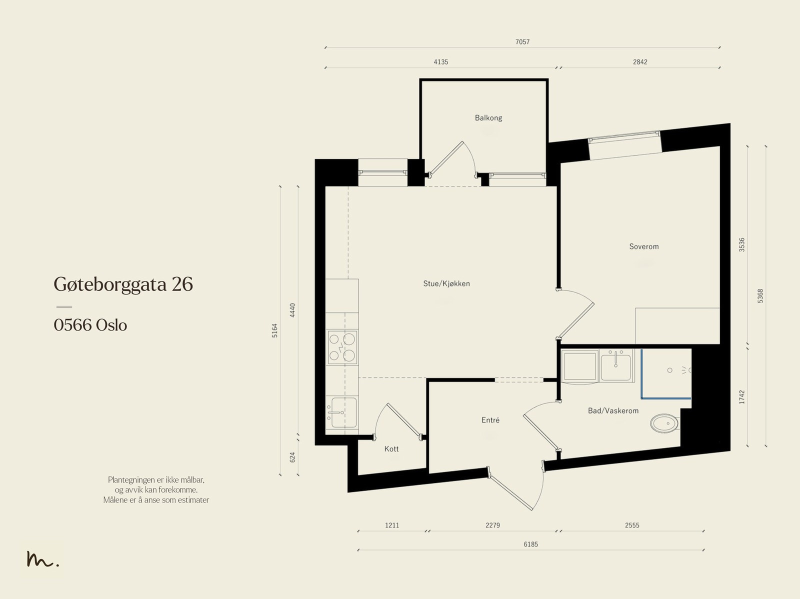 Høytliggende i 6. etasje med heis. Galleribilde