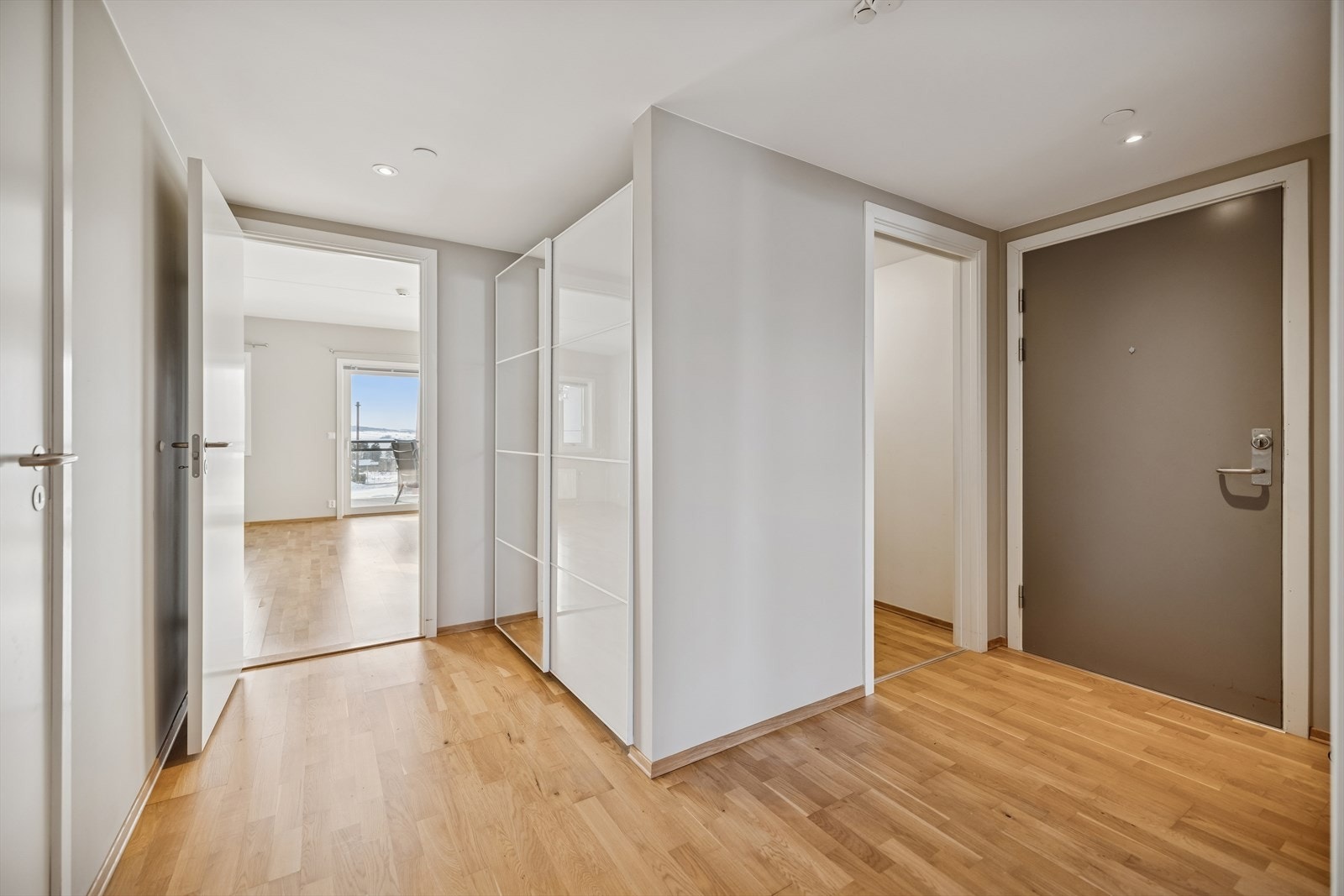 Entréen har en brann- og lydklassifisert dør og gir adkomst til alle rom. Galleribilde