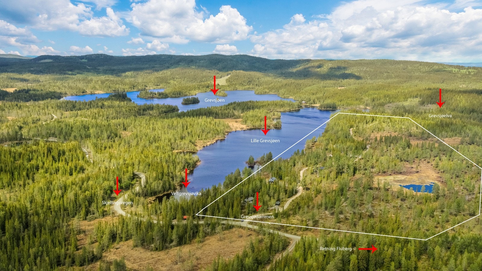 Grevsjøen ligger i Søndre Land kommune Galleribilde