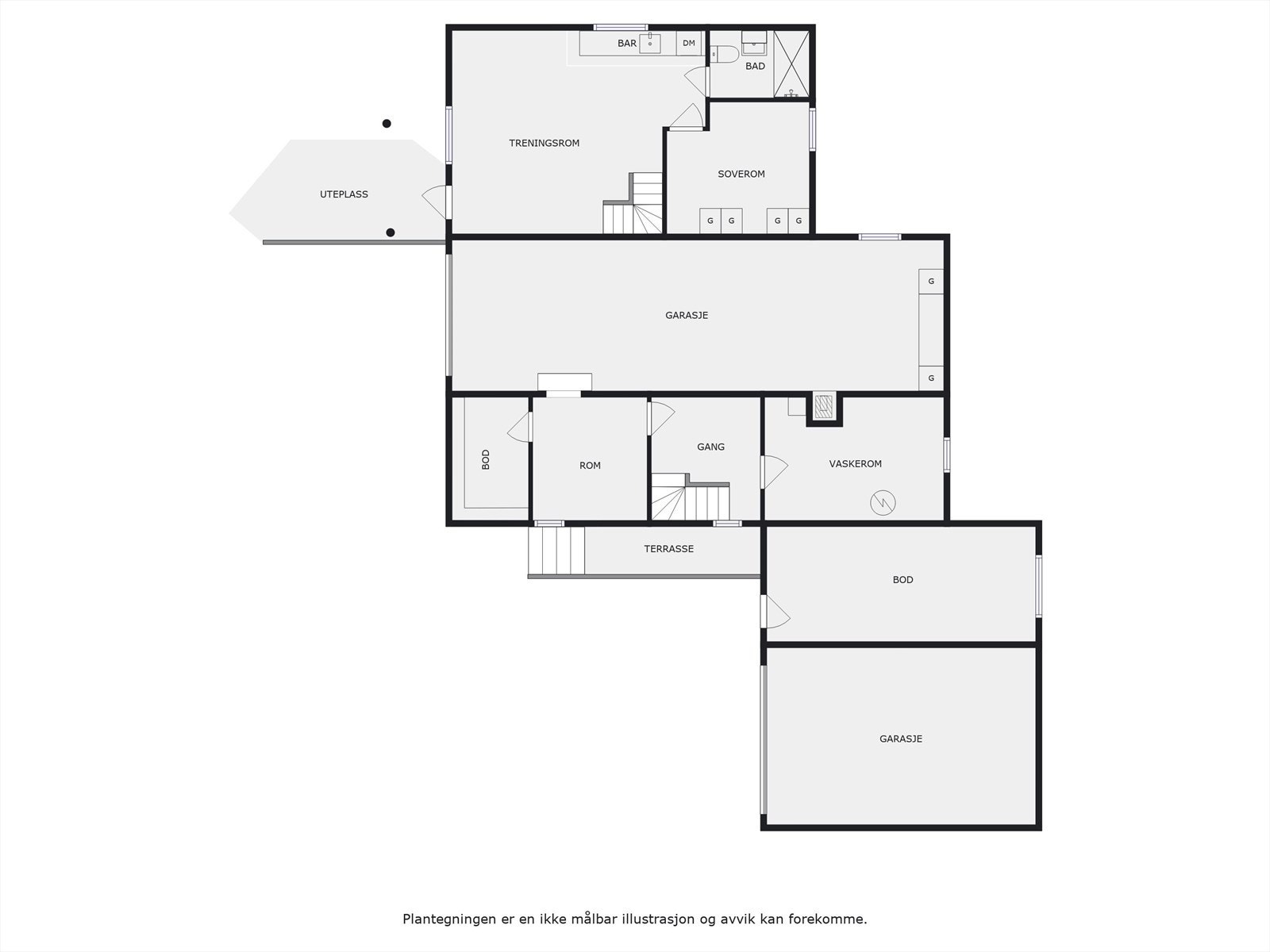 Plantegning kjeller. Galleribilde