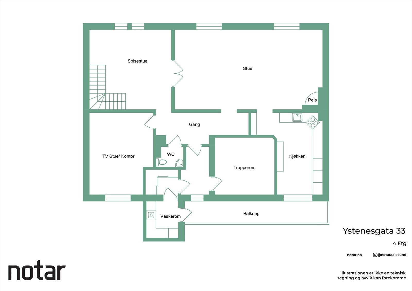 Planskisse 4.etasje Galleribilde