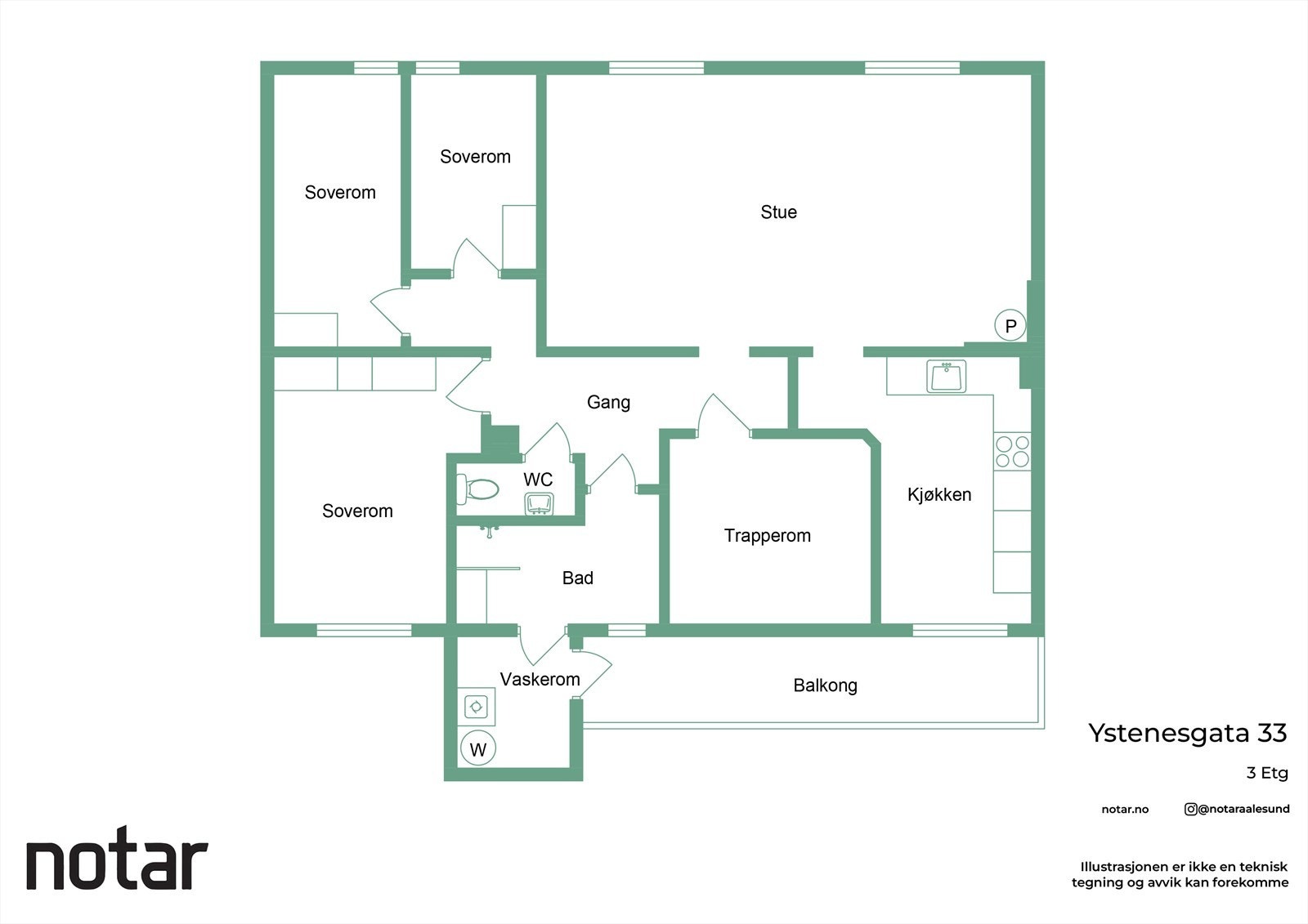 Planskisse for 3.etasje Galleribilde
