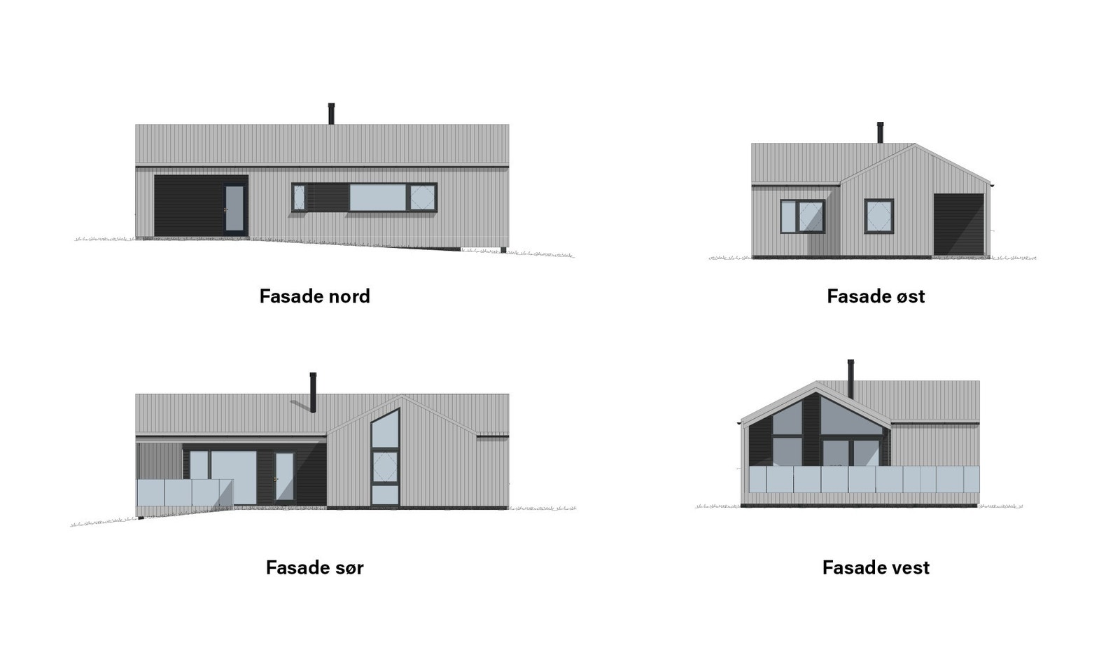 Fasader til hytta Rondane fra Norgeshus. Galleribilde