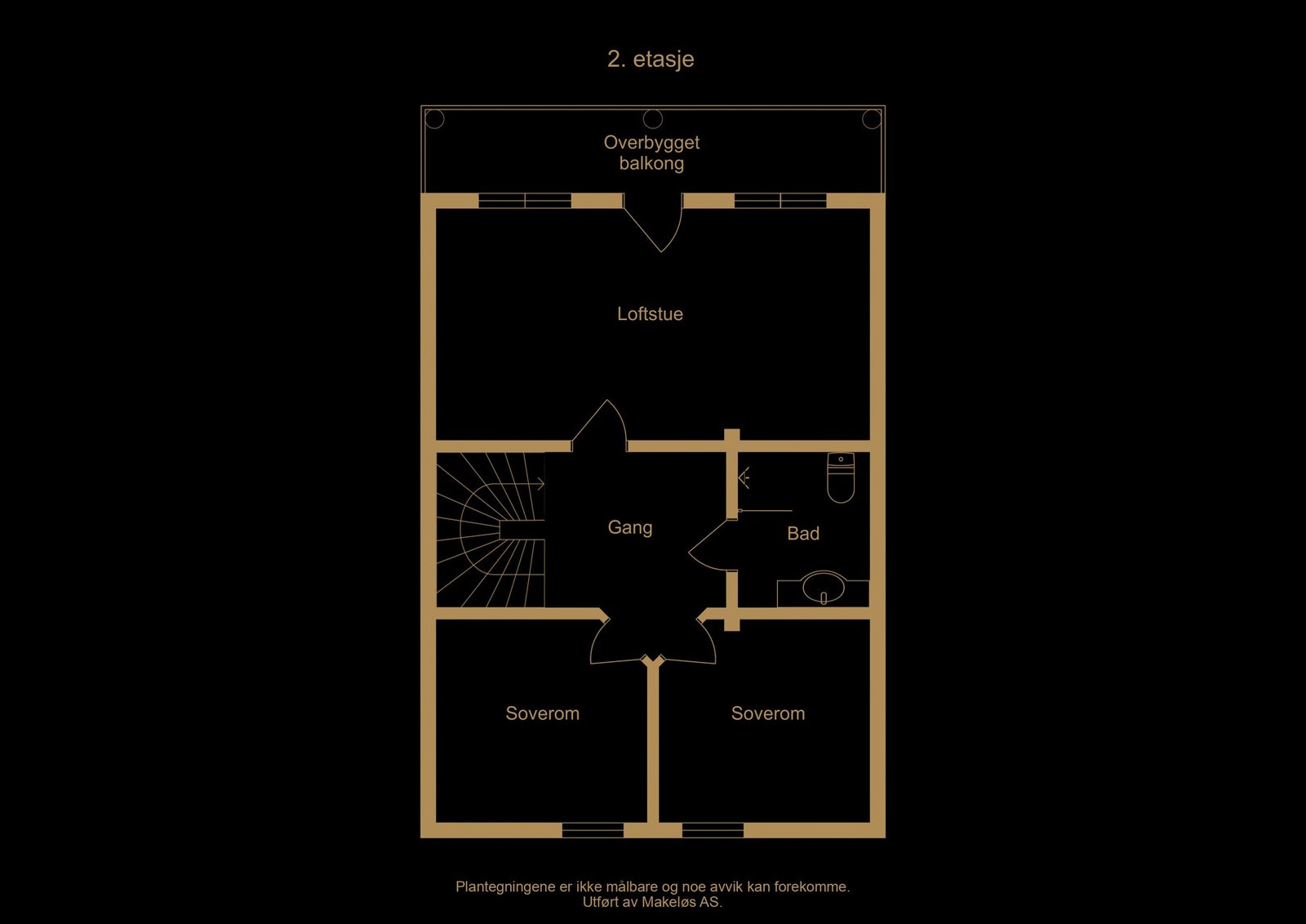 Plantegning 2. etasje (illustrasjon, avvik kan forekomme) Galleribilde