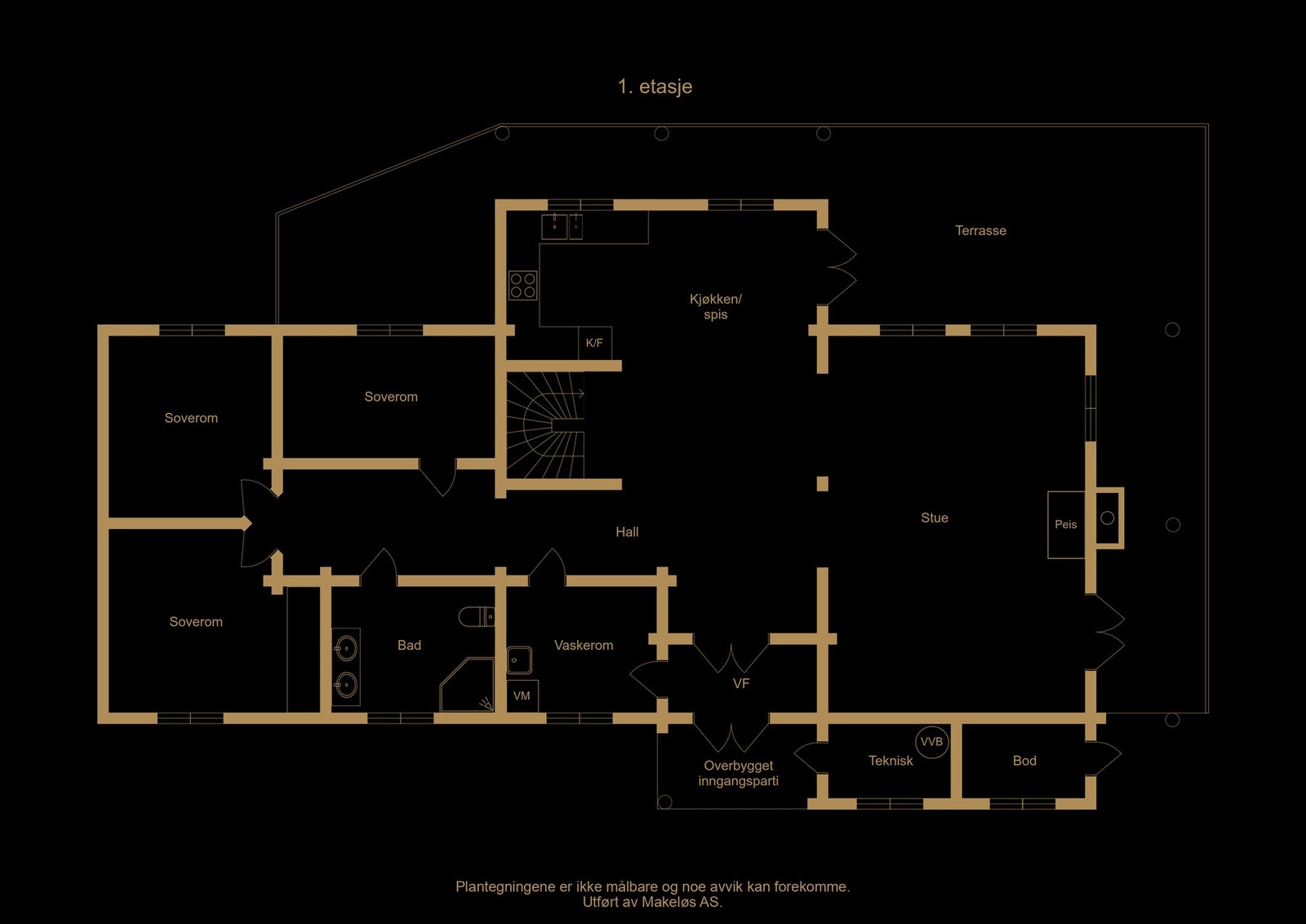 Plantegning 1. etasje (illustrasjon - avvik kan forekomme) Galleribilde