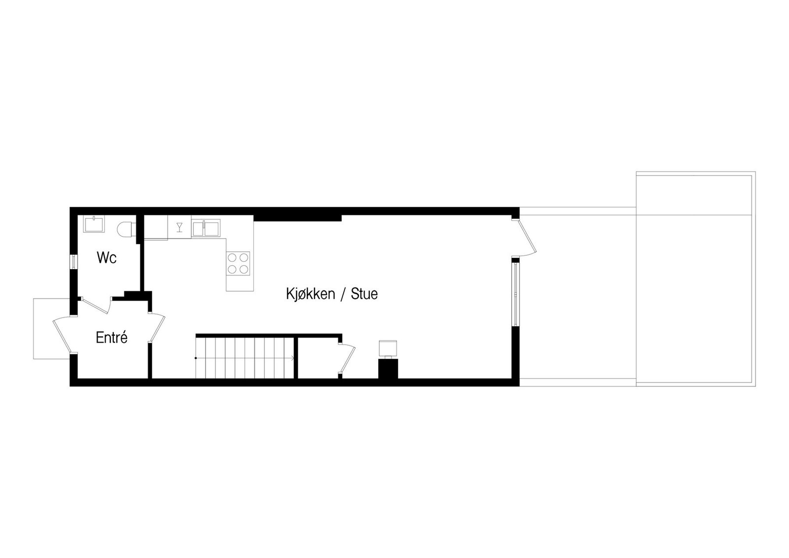 Plantegning 1.etasje. Galleribilde