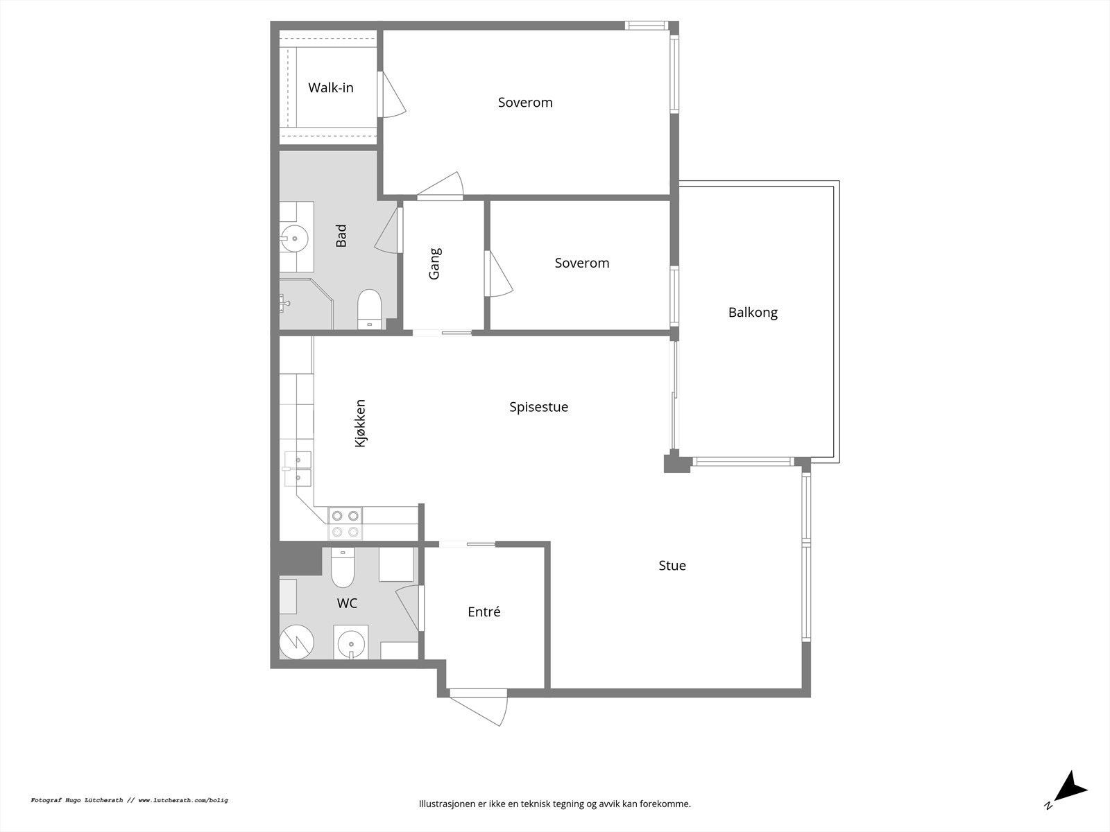 Planskisse Galleribilde