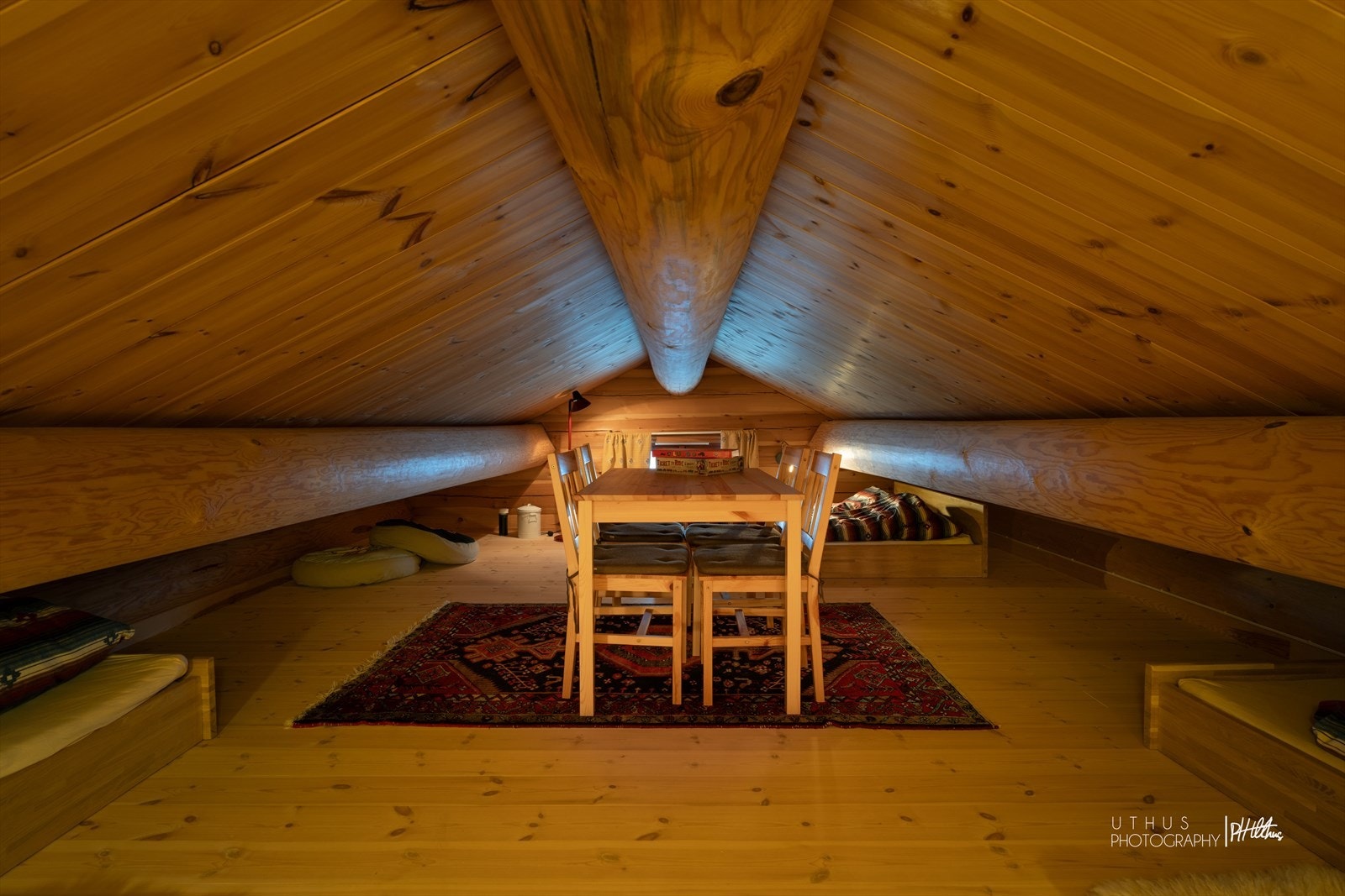 Hemsen har seks sengeplasser. Sengene kan enkelt flyttes Galleribilde