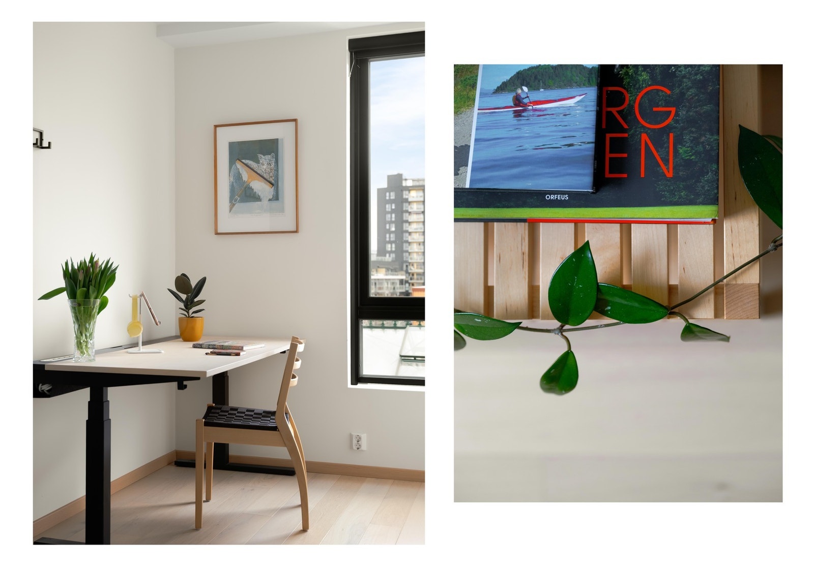 Rommet brukes i dag som hjemmekontor, men fungerer vel så godt som barnerom eller gjesterom. Galleribilde