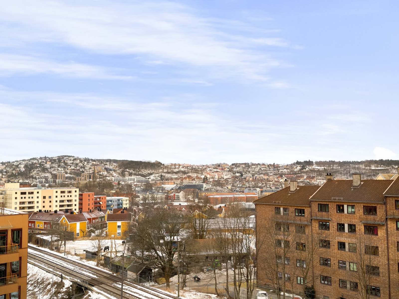 Utsikten strekker seg over takene på Kampen-bebyggelsen mot Ekeberg. Galleribilde