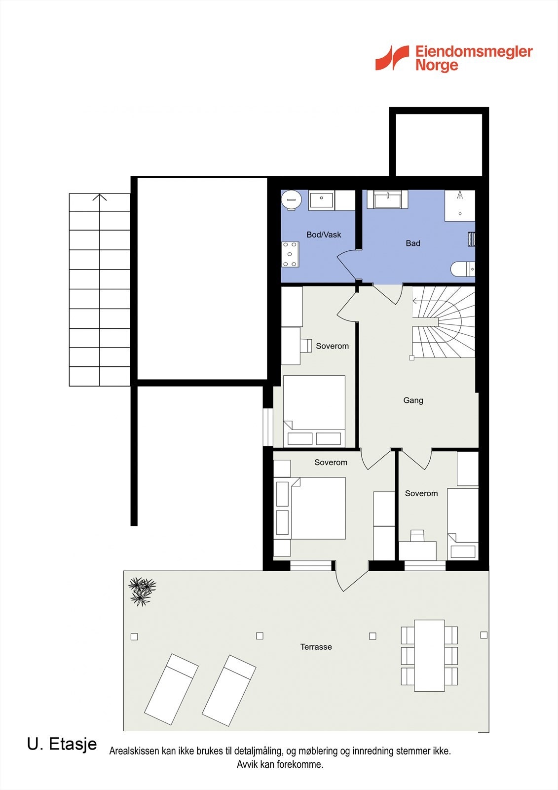 Planteikning underetasje. Galleribilde