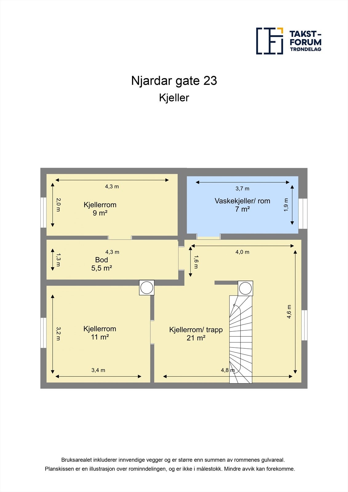 Plantegning kjeller Galleribilde