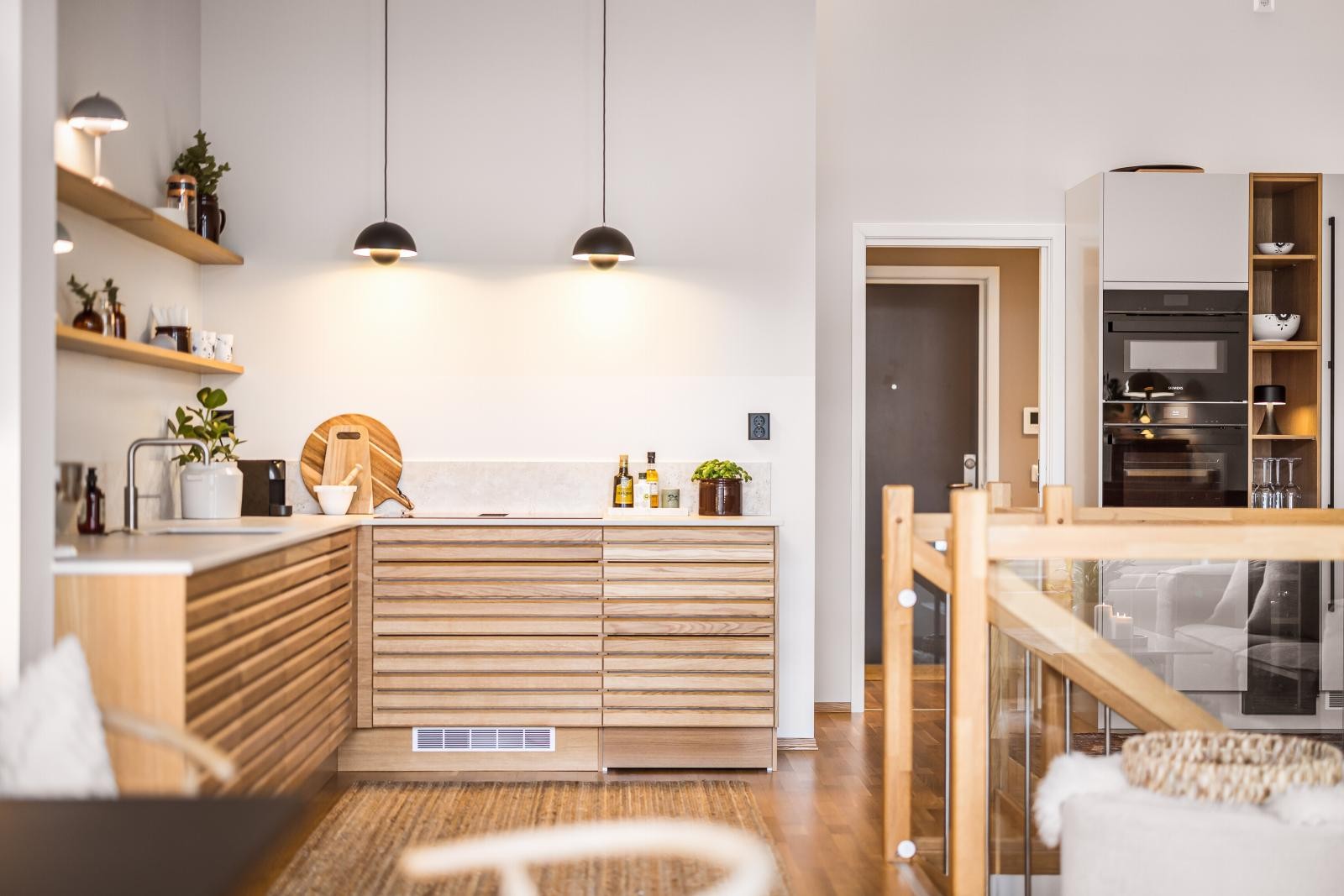 Gjennomtenkt materialvalg der alle elementer er nennsomt tilpasset hverandre. Galleribilde