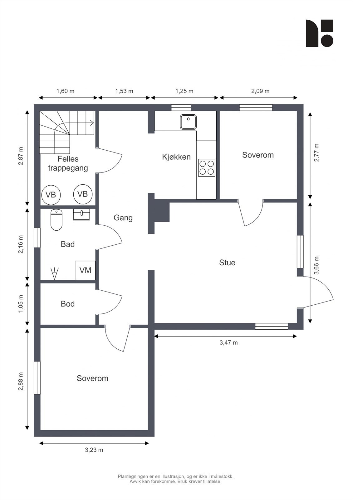 Plantegning - kjeller. Galleribilde