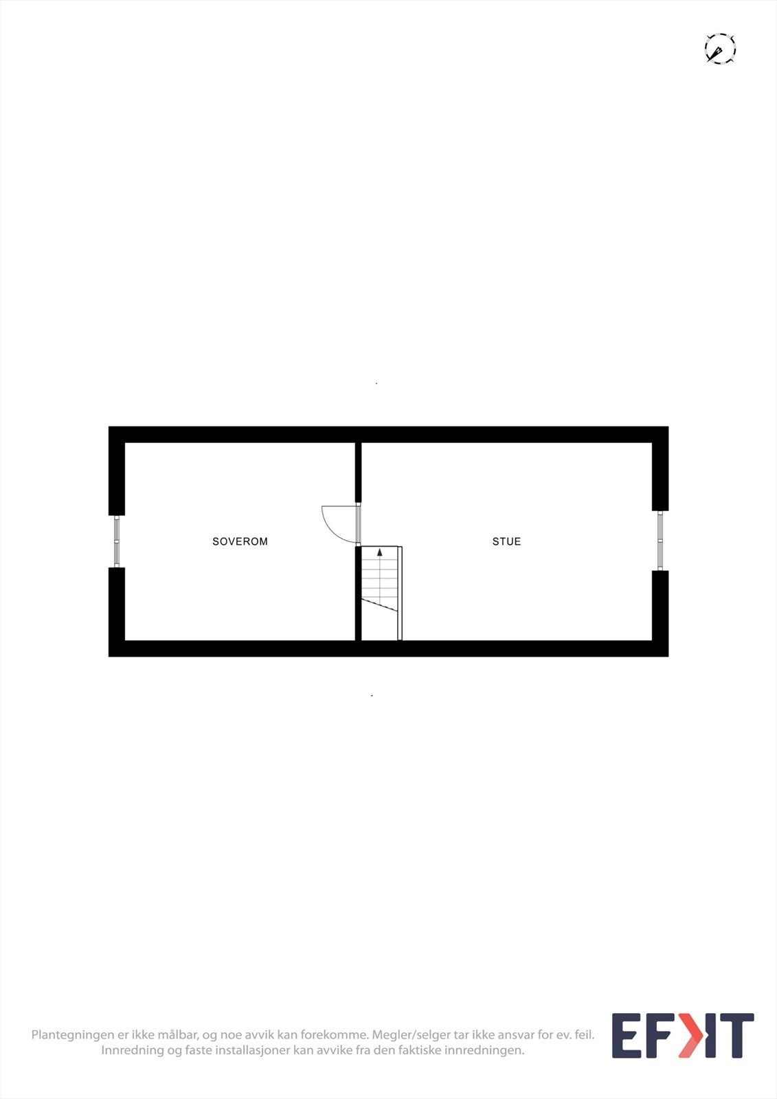 Hemsen over stuen er innredet med en ekstra stue og et stort soverom. Galleribilde