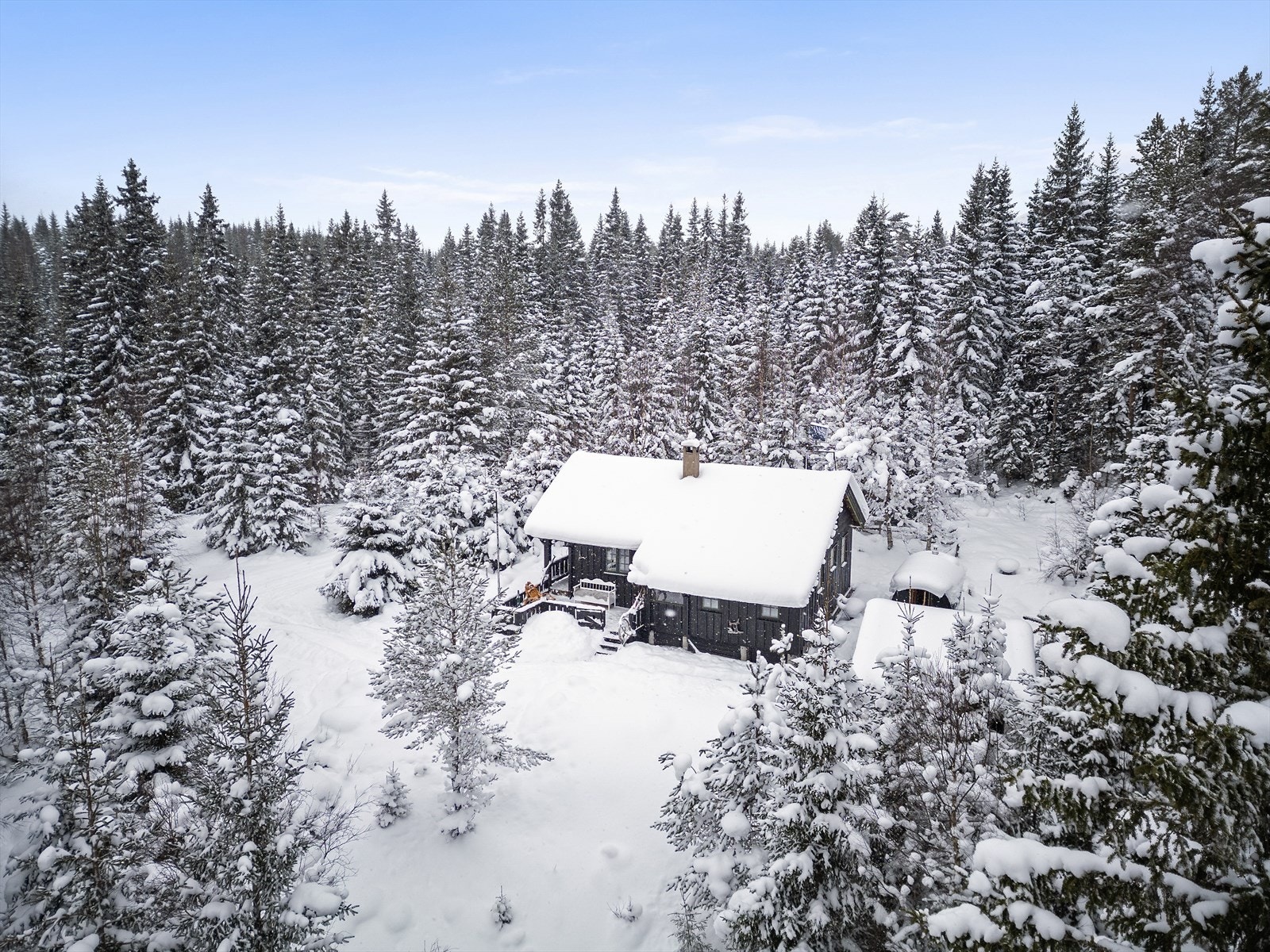En ekte hytteopplevelse i fredelige og naturskjønne omgivelser. Galleribilde