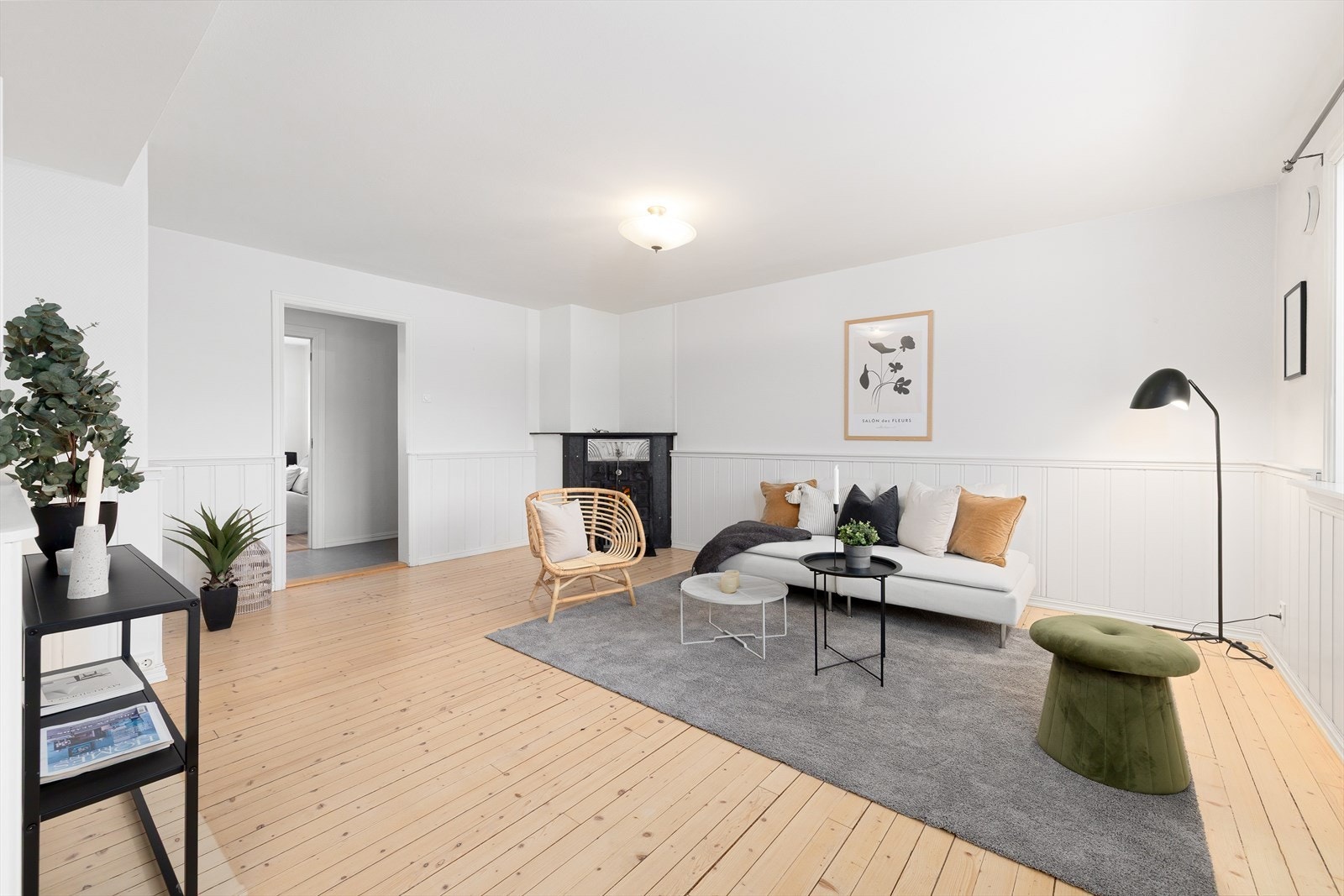 Vi beveger oss videre inn i en lys og koselig stue. Galleribilde