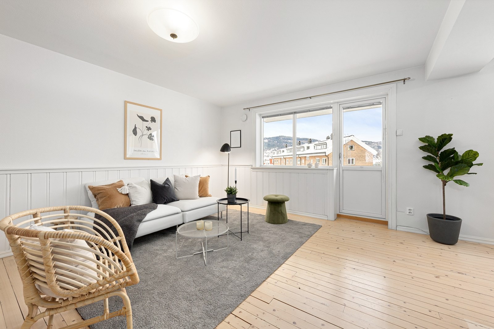 Gode vindusflater sørger for at rommet får godt med naturlig lys. Galleribilde