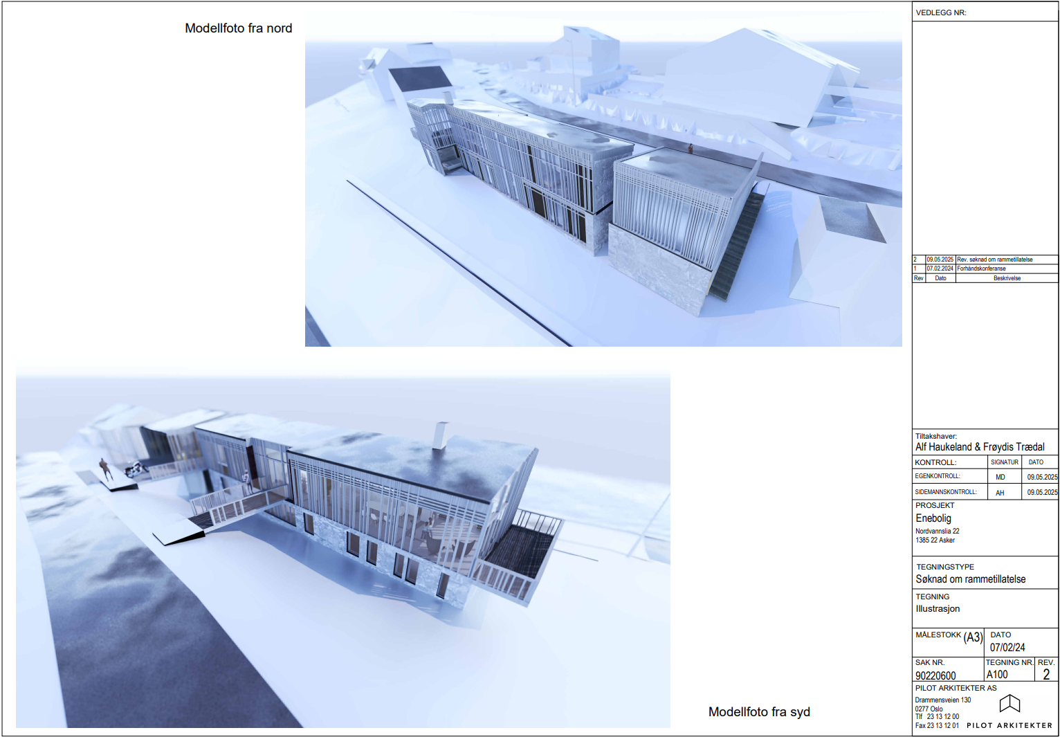 Modellfoto fra nord Galleribilde