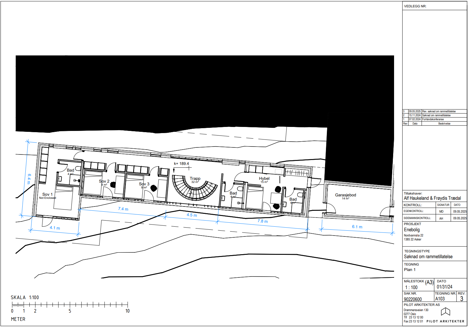 Tegning Plan 1 Galleribilde