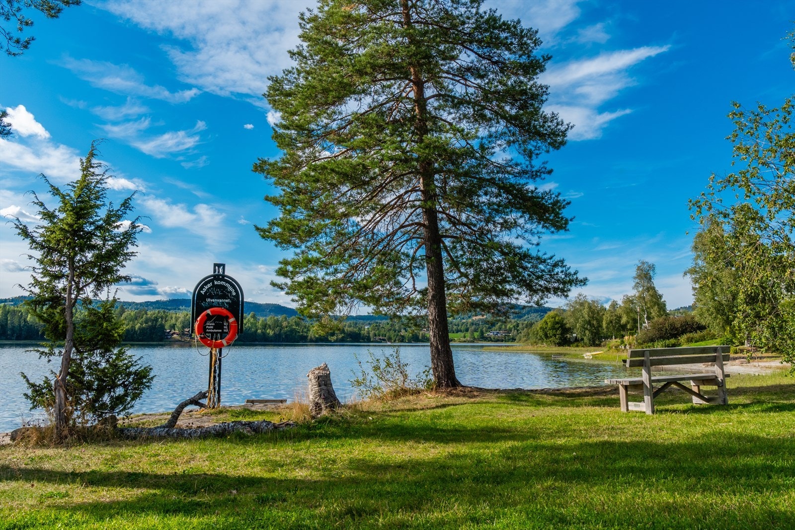 Kun få minutters gange fra boligen, finner du idylliske badeplasser, dette fra Ulvenvannet. Galleribilde