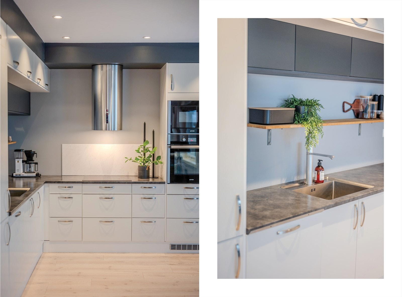 Smakfullt kjøkken med god skap- og benkeplass Galleribilde