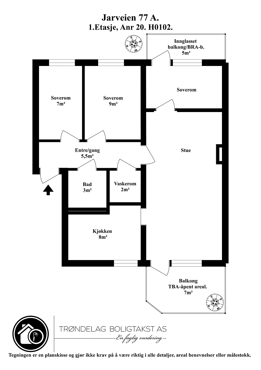 Alternativ plantegning - 4 - roms Galleribilde