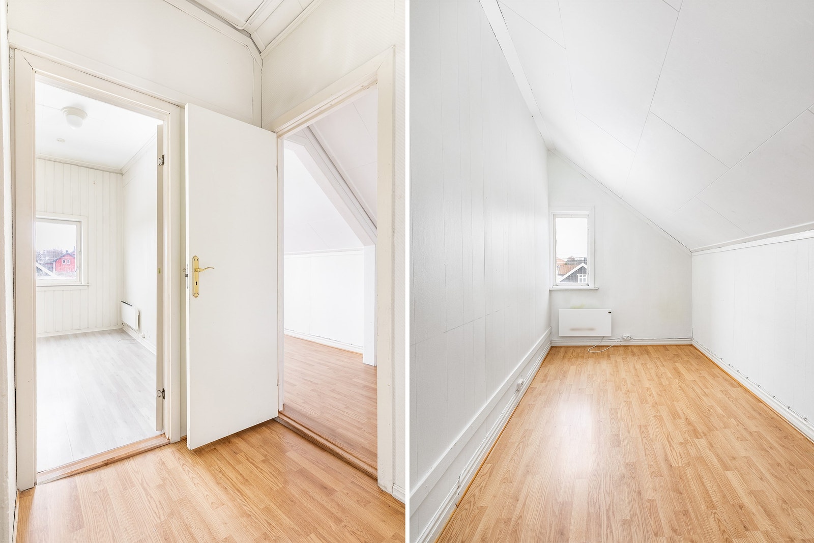 På hver side av soverommene syd i leiligheten finnes boder med stor lagringsflate. Galleribilde