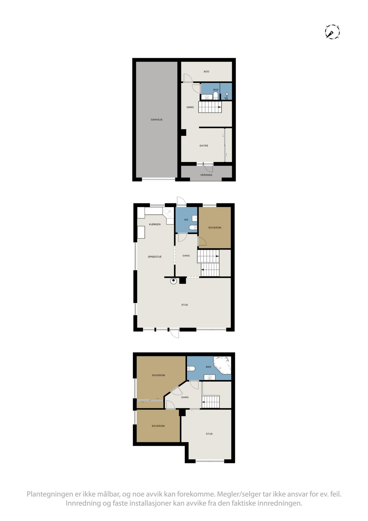Boligen har en familievennlig og gjennomtenkt planløsning fordelt over tre etasjer. Galleribilde
