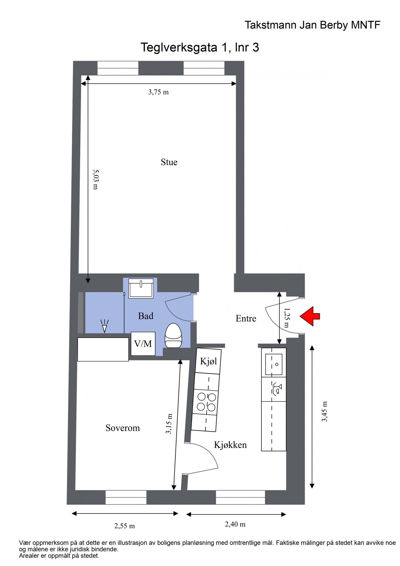 Plantegning til orientering. Galleribilde