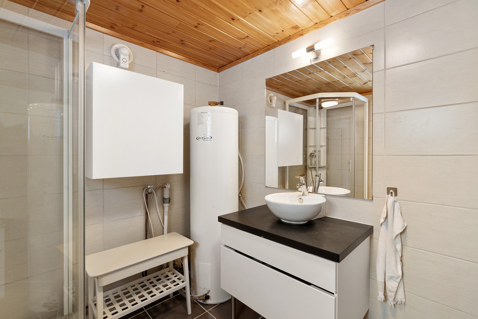 Det er opplegg for vaskemaskin. Galleribilde