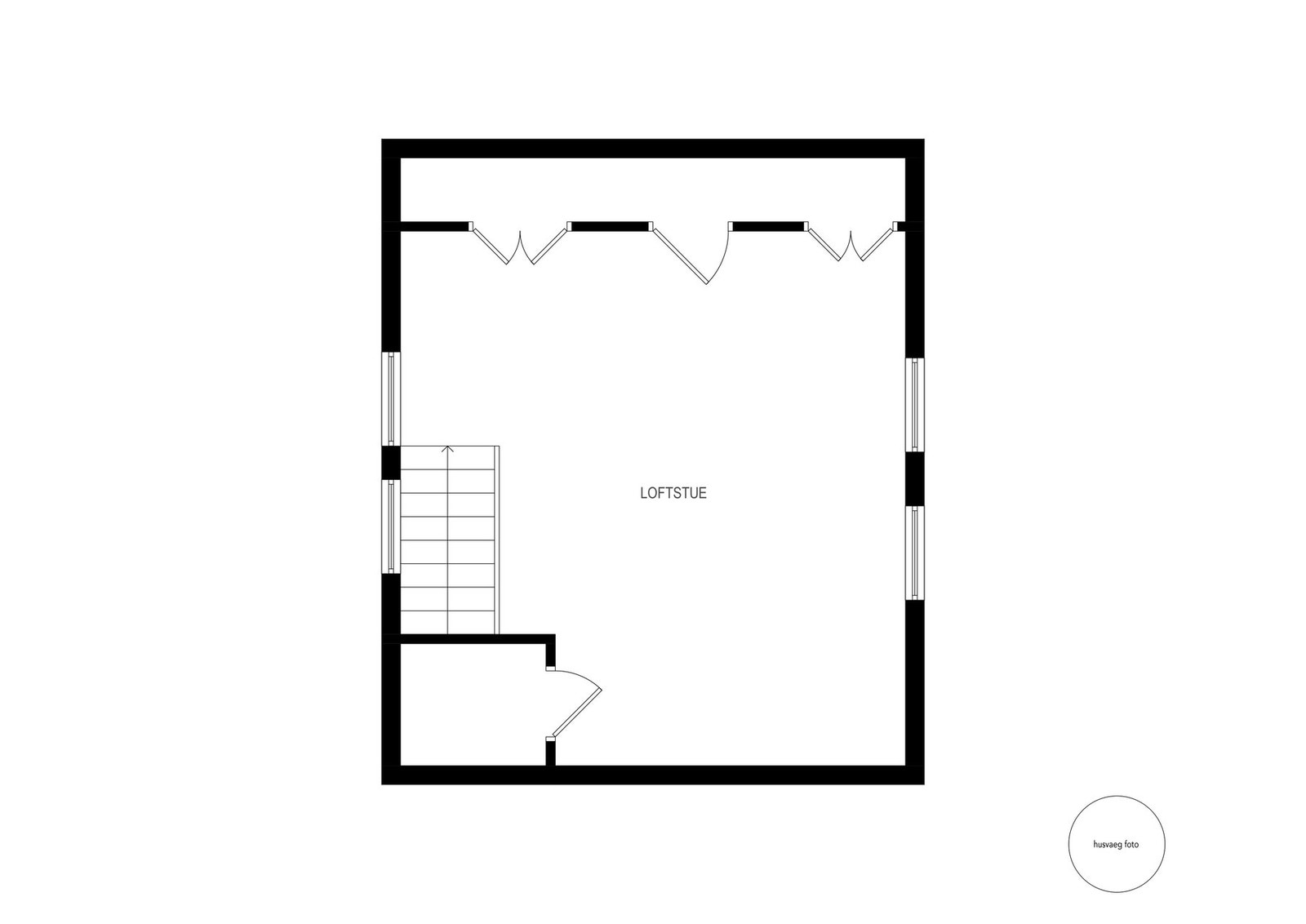 Planløsning loft. Galleribilde