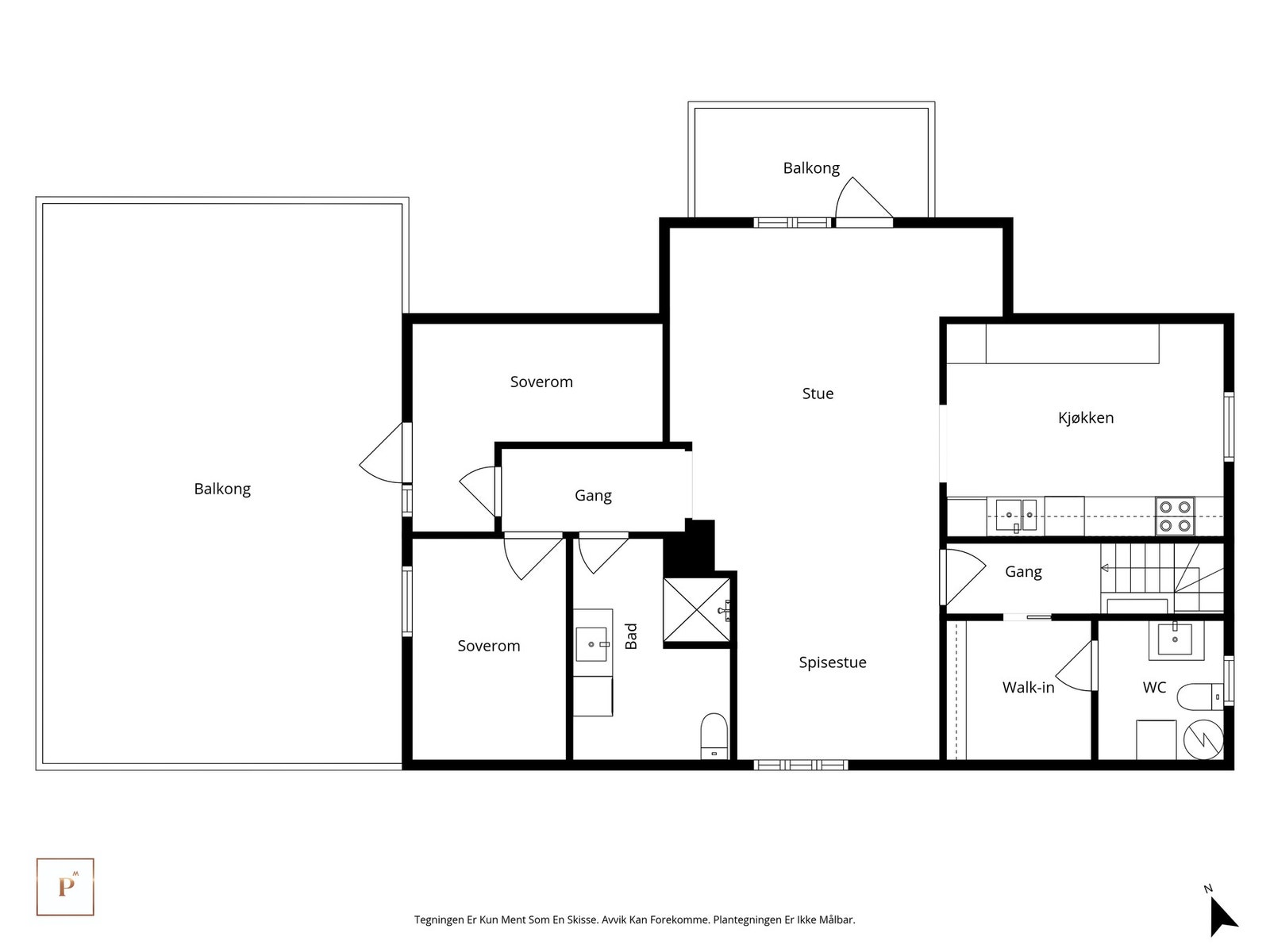 Plantegning 2. etasje/leilighet Galleribilde