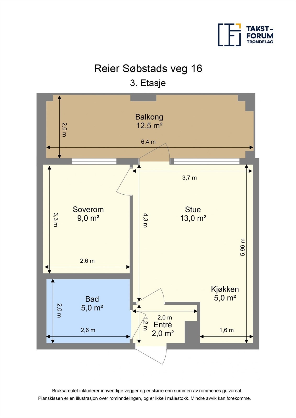 Leiligheten har fin beliggenhet i 3. etasje. Galleribilde