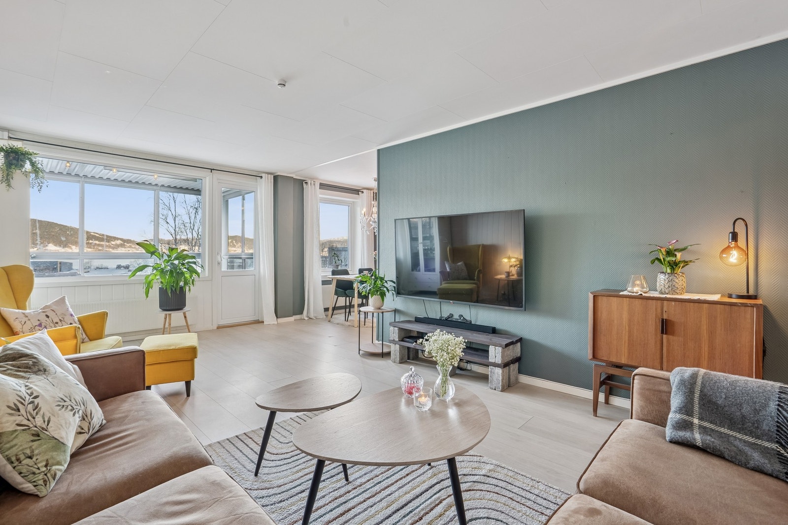 Leilighetens beliggenhet gir fin utsikt. Galleribilde