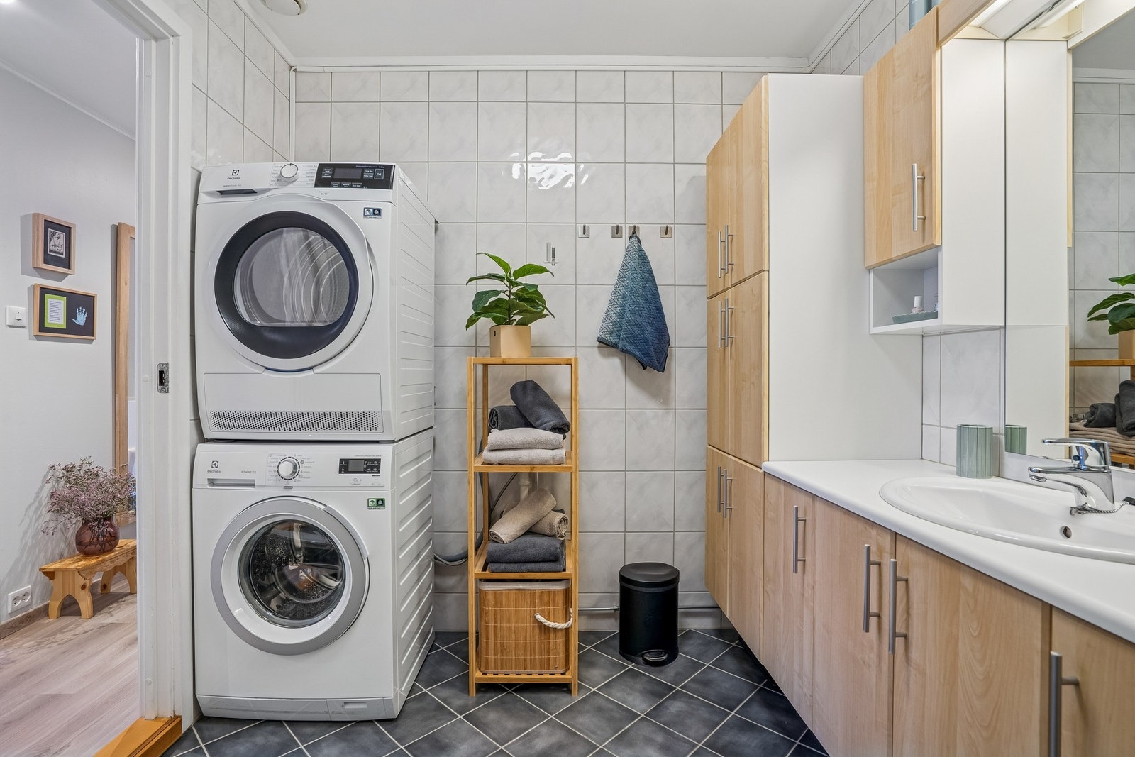 Egen sone for vaskemaskin og tørketrommel Galleribilde