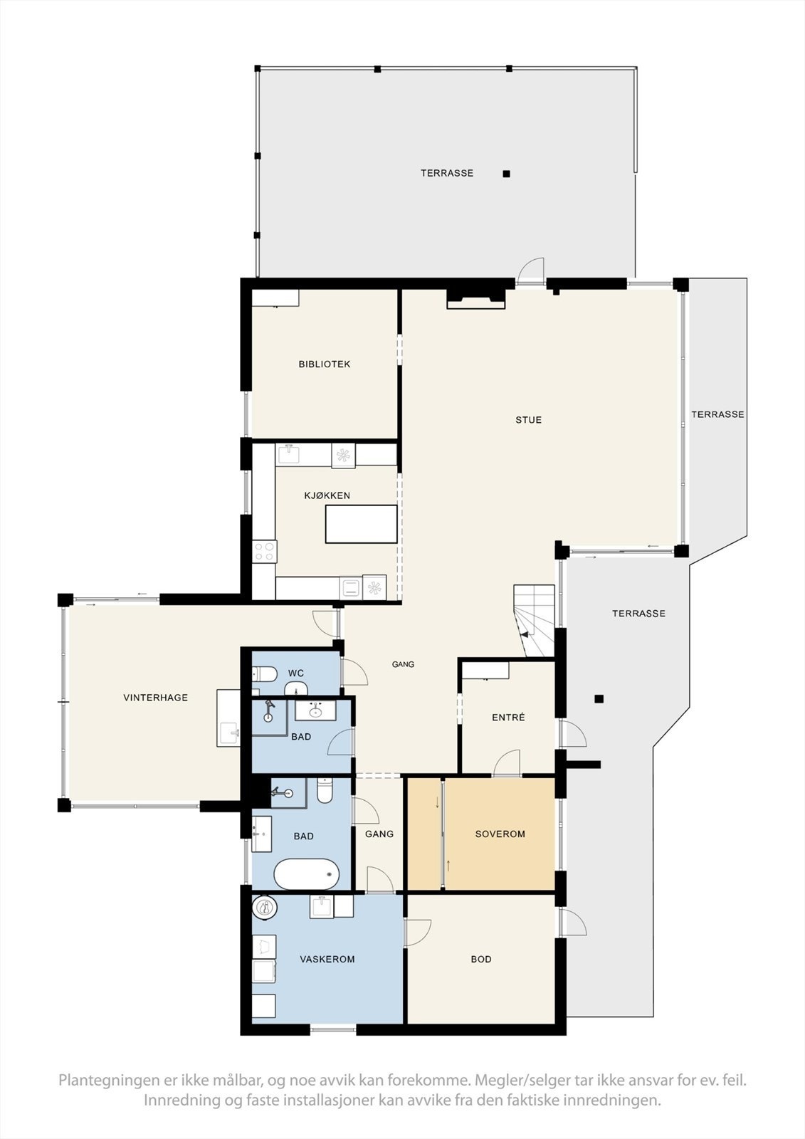 Plantegning 1. etg. Galleribilde